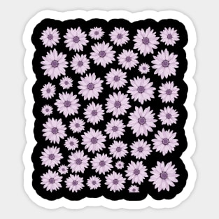 Violet Floral Pattern Sticker